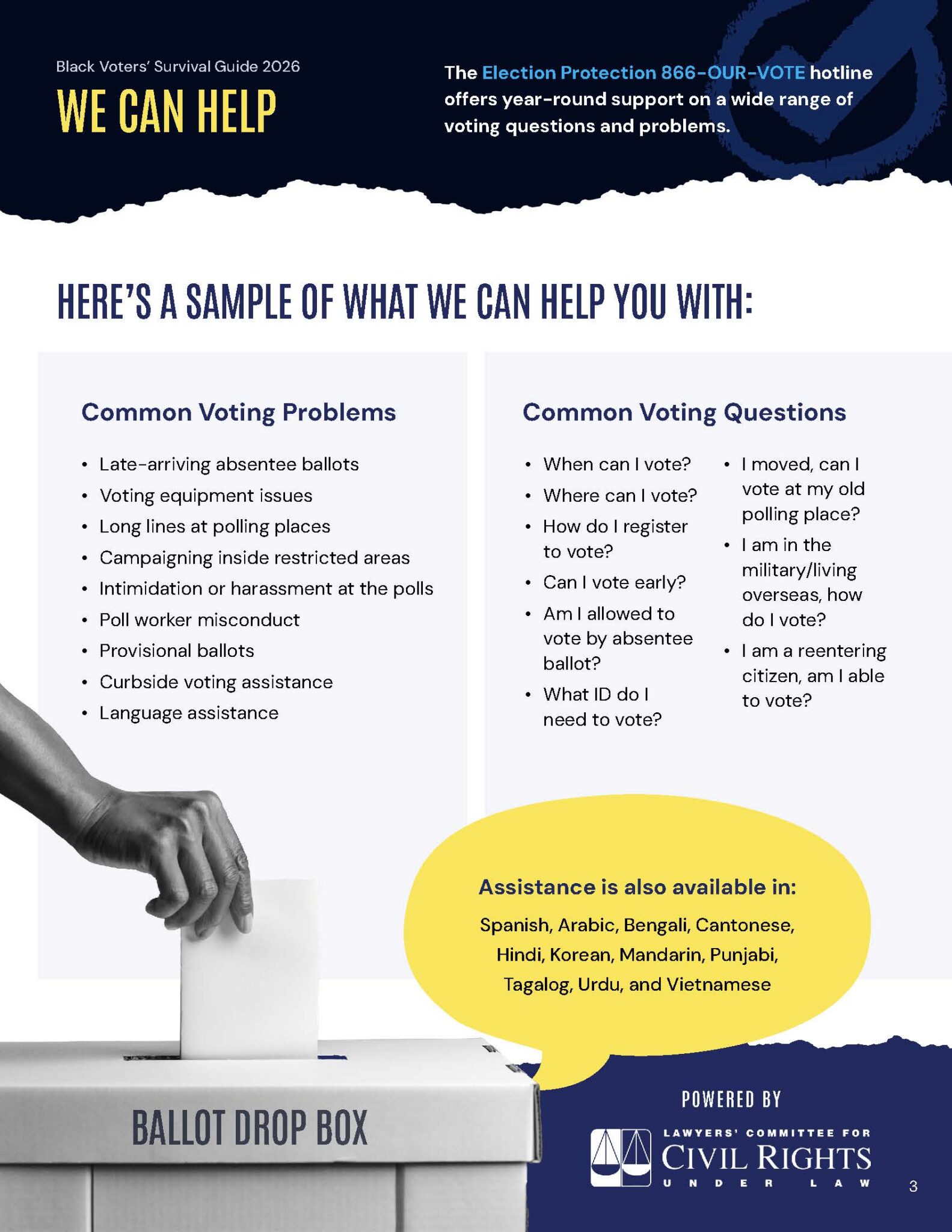 Vote Help Homepage - Election Protection